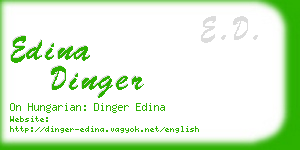 edina dinger business card